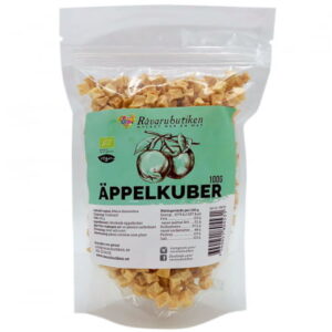 Äppelkuber 5-10mm utan skinn EKO 100g