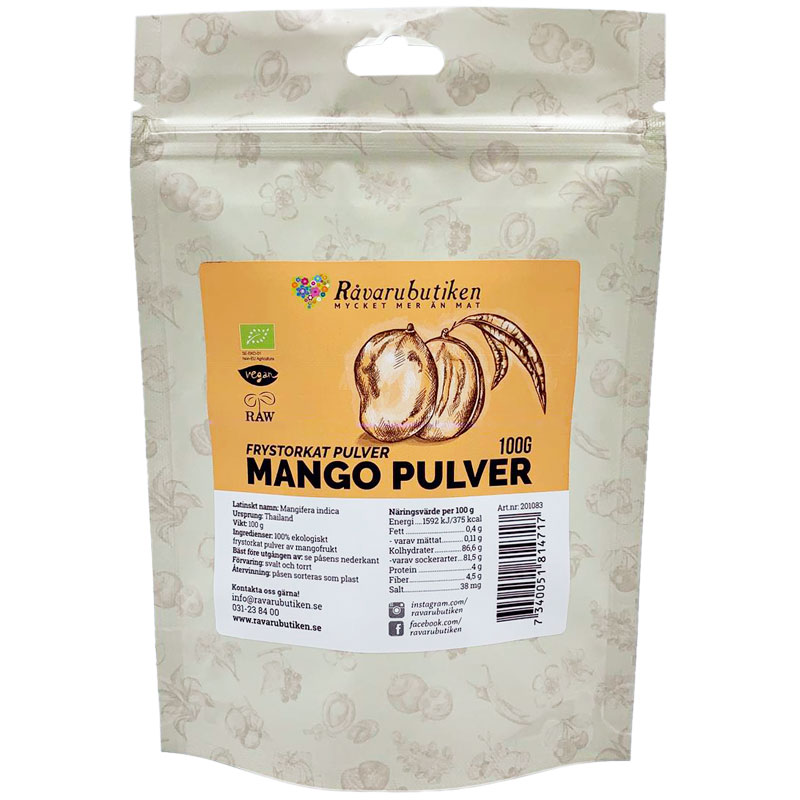Mangopulver Frystorkad EKO 100g
