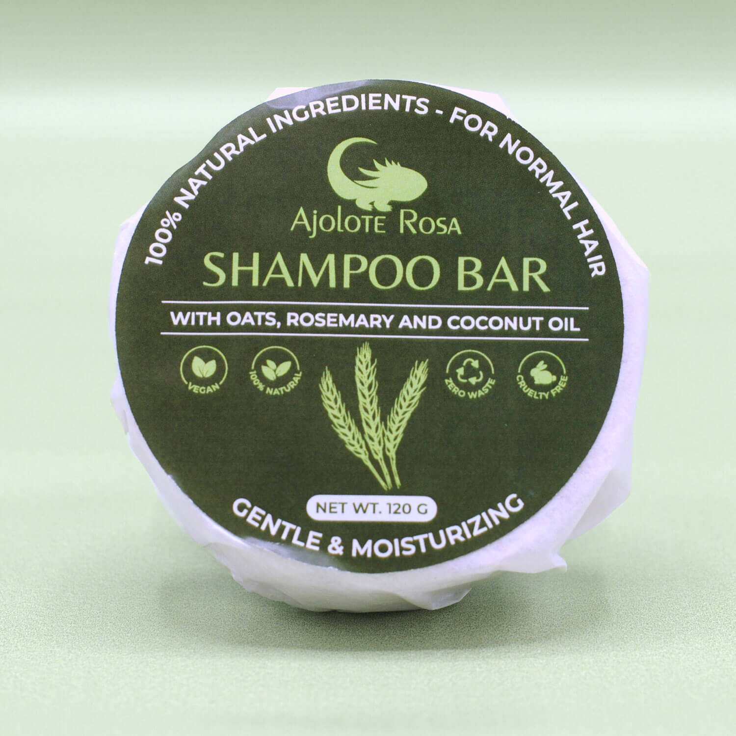 Ajolote Rosa Naturligt Schampoo för Normalt Hår 120g