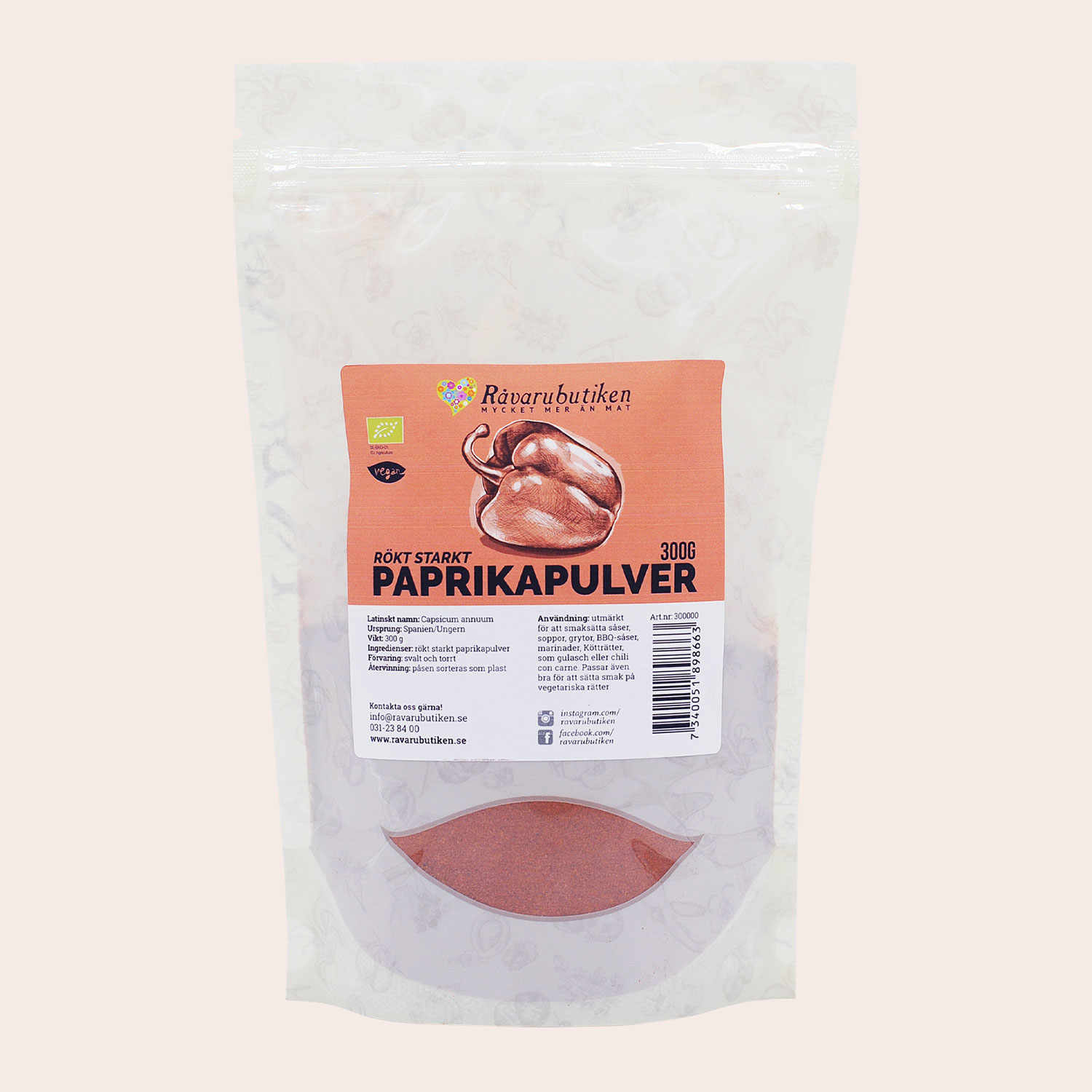 Paprikapulver Rökt Starkt EKO 300g