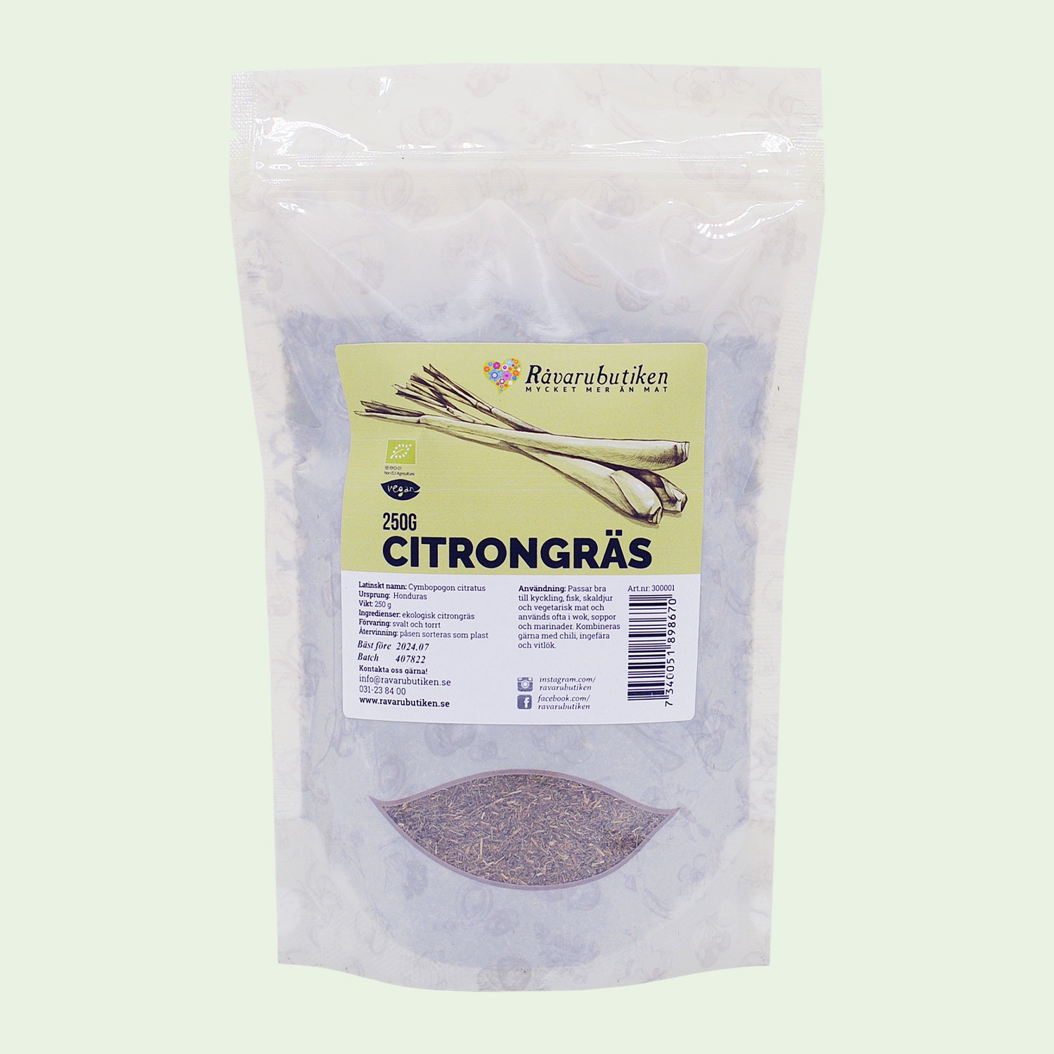 Citrongräs EKO 250g