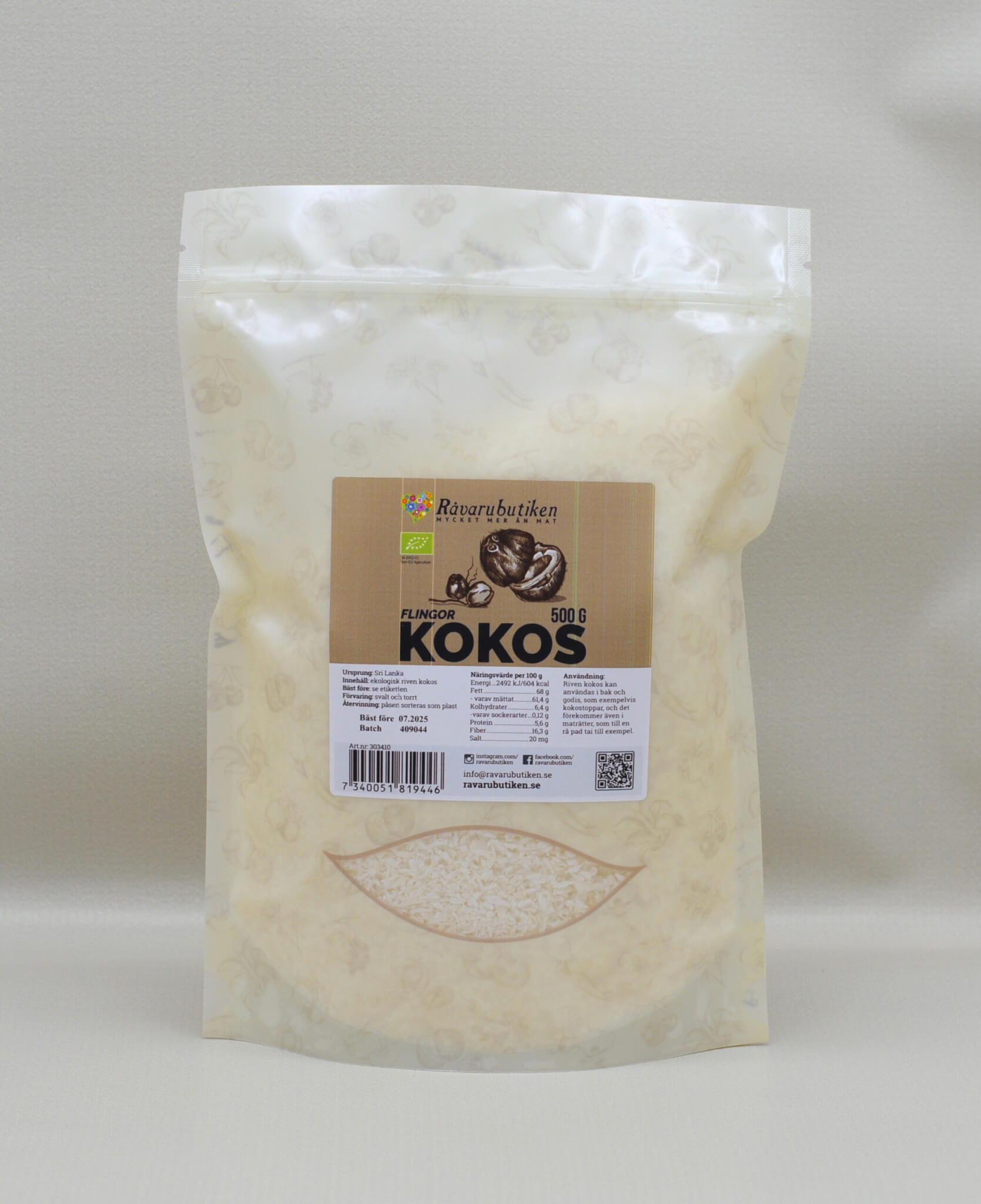 Kokosflingor EKO 500g