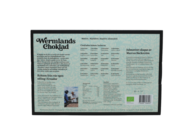 Wermlandschoklad Kalender RAW&EKO 240g