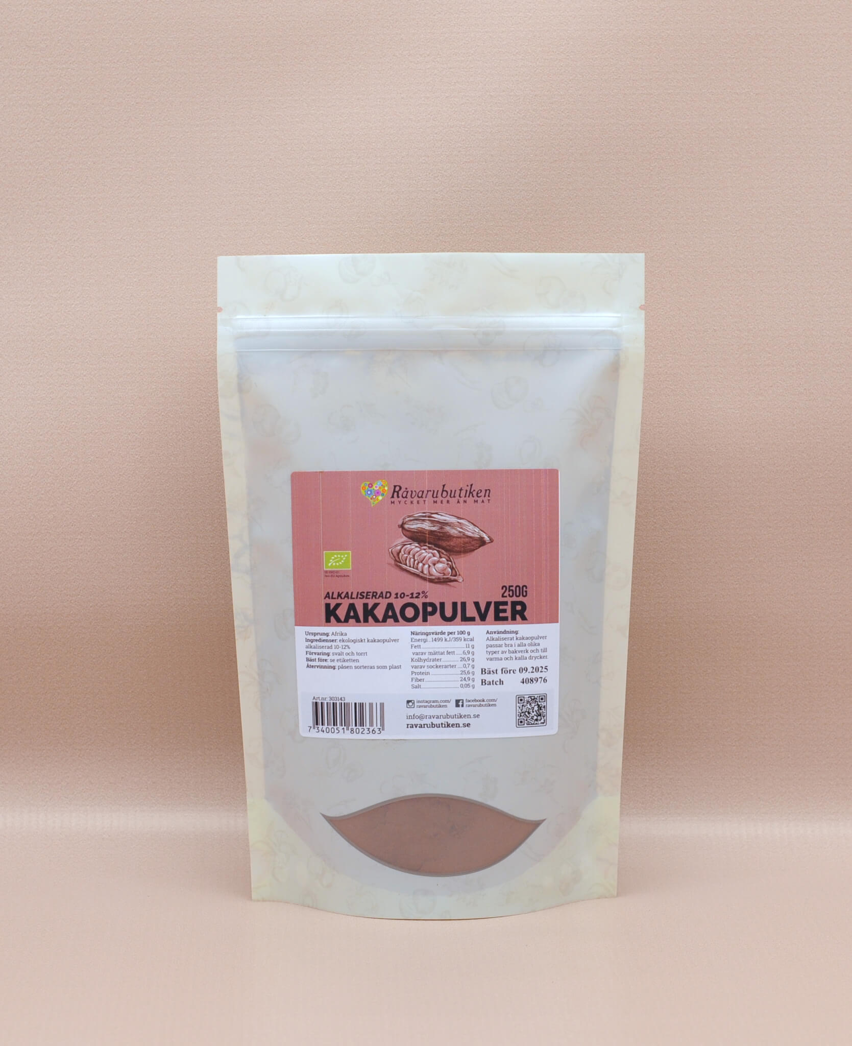 Kakaopulver Alkaliserad 250g