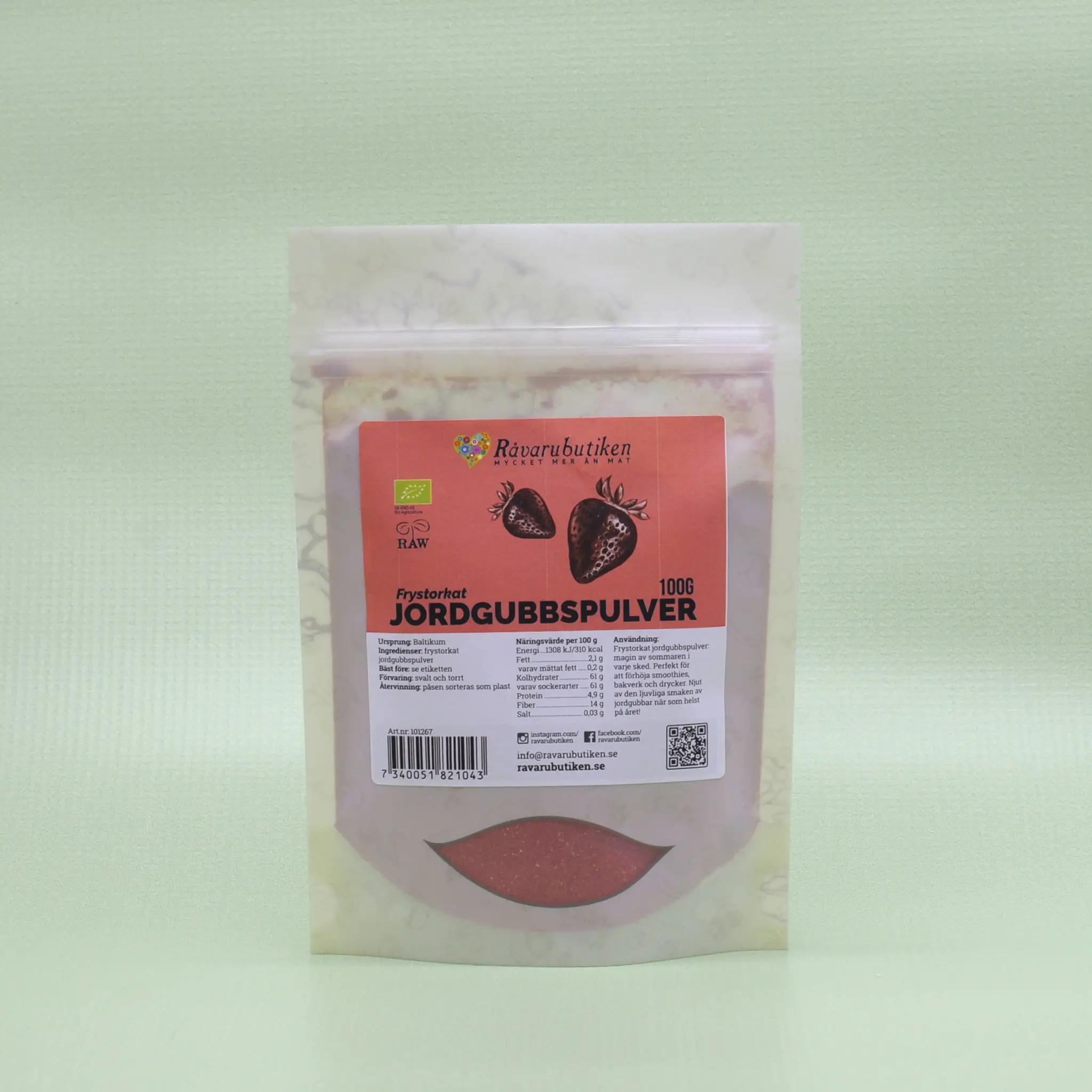 jordgubbspulver
