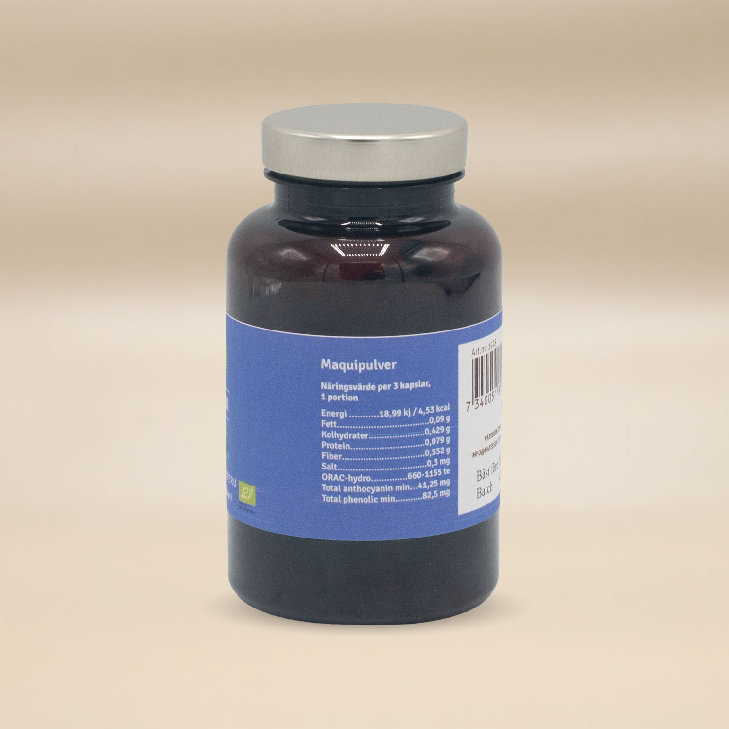 Mother Earth Maquipulver Kapslar 550mg EKO&RAW 100 kapslar - Bild 2