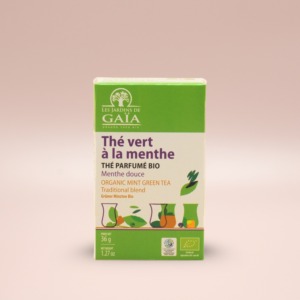 Les Jardins de Gaïa Peppermint Green Tea Tepåsar 20st