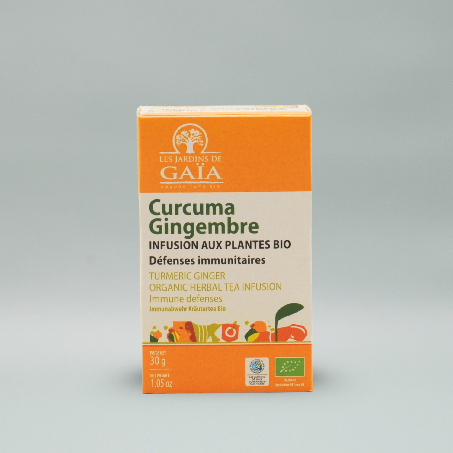 Les Jardins de Gaïa Herbal Tea Tumeric Ginger Tepåsar 20st