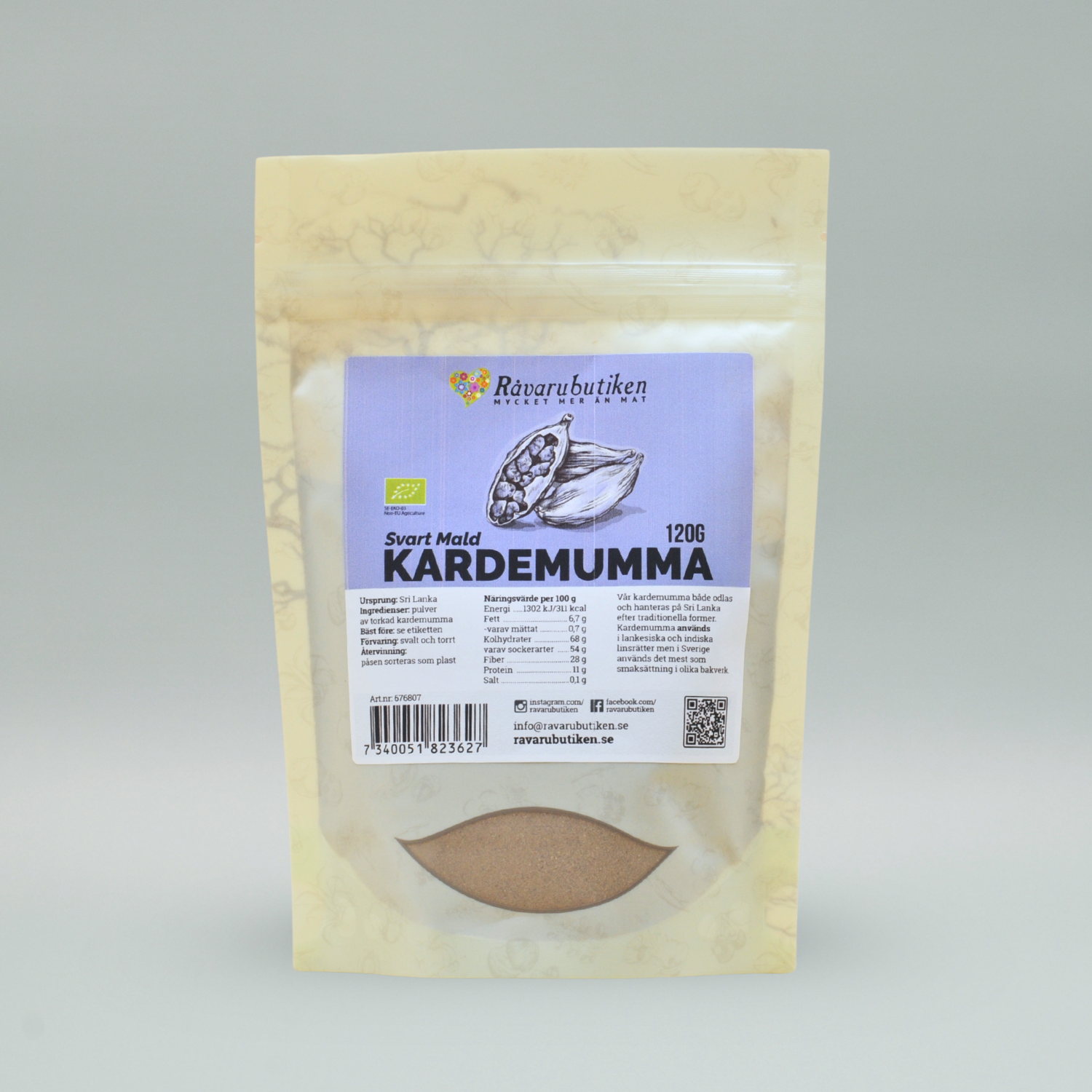 Kardemumma Svart Mald EKO 120g