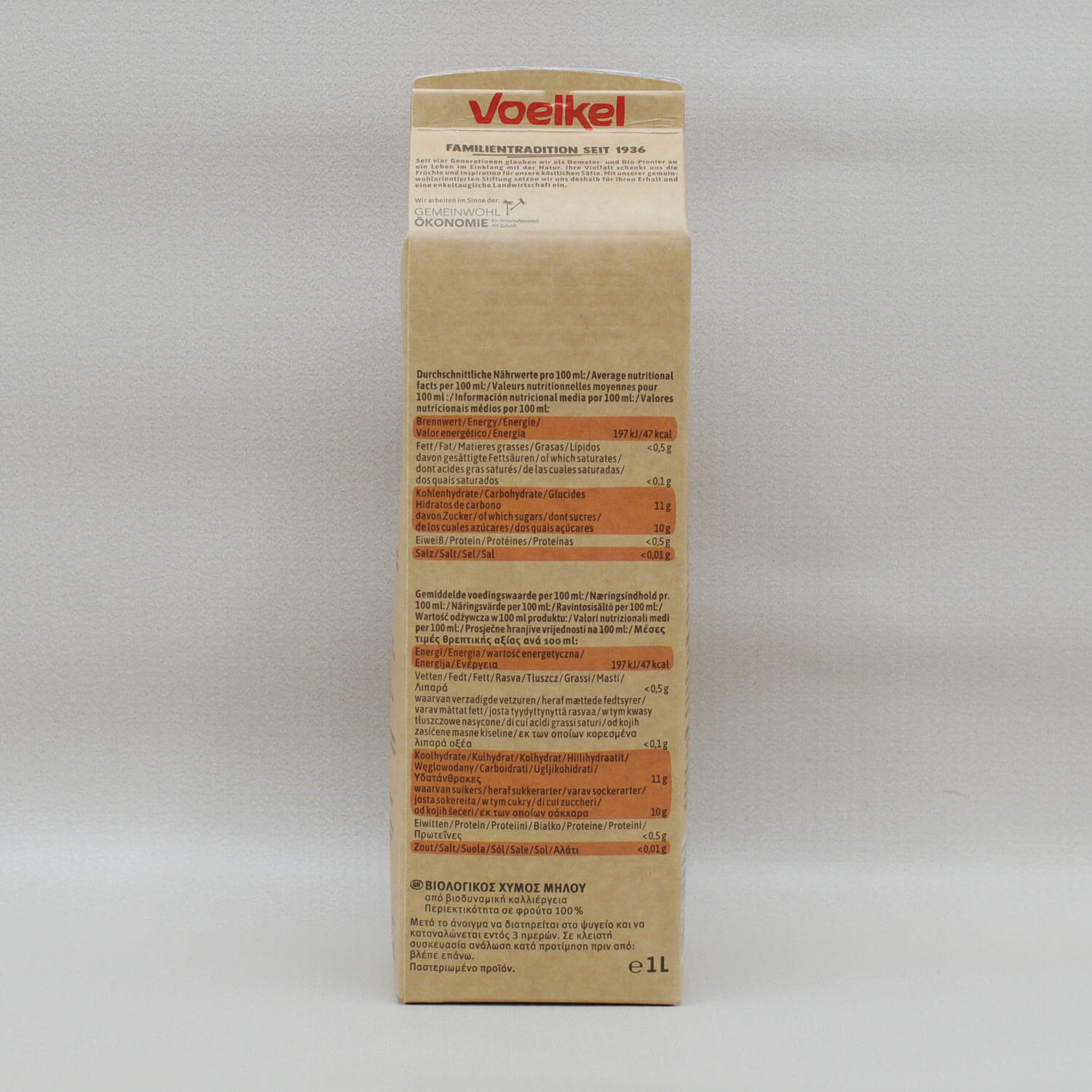 Voelkel Äppeljuice Demeter EKO 1l - Bild 2